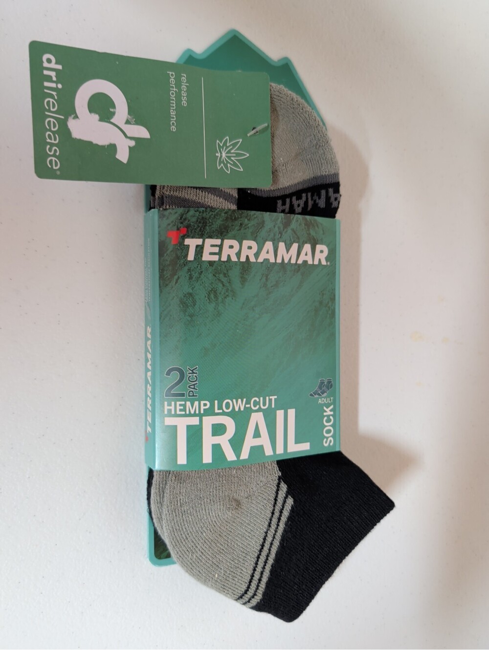 Terramar 2 Pack Hemp Low-Cut Trail Adult Socks M (Men's 7-8.5, Women's 8-9.5)